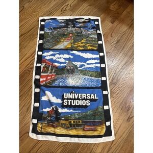 Vintage 1983 Universal Studios Hollywood Beach Towel Jaws Battlestar 26x48